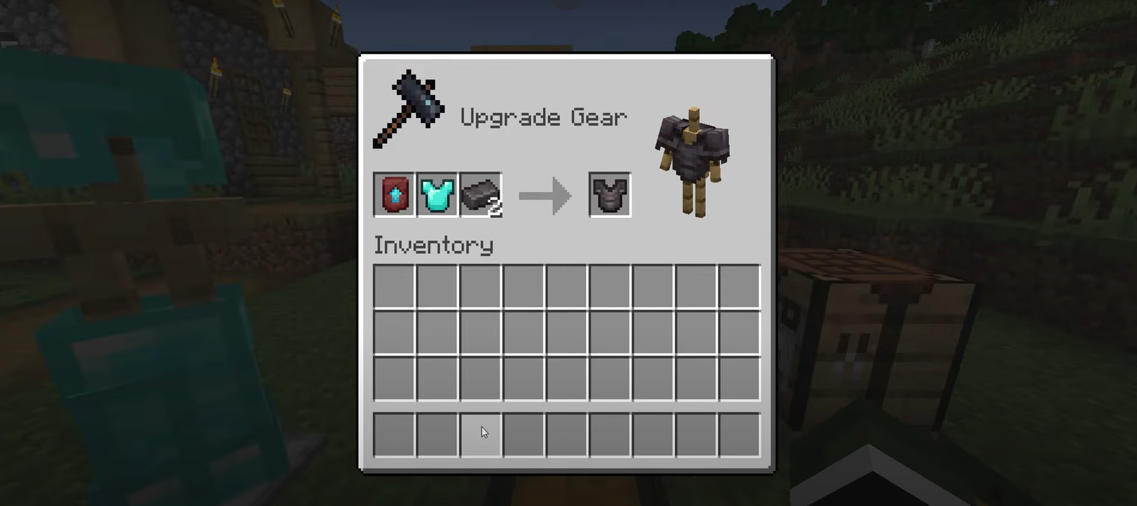 Upgrading Diamond Gear to Netherite