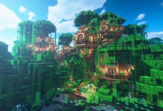 minecraft treehouse image