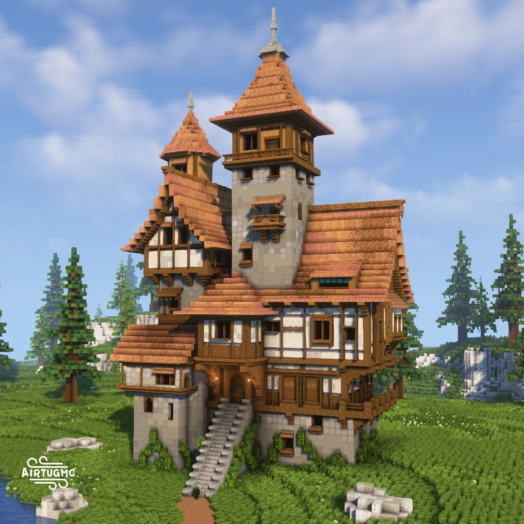 medieval castle base idea for  minecraft 