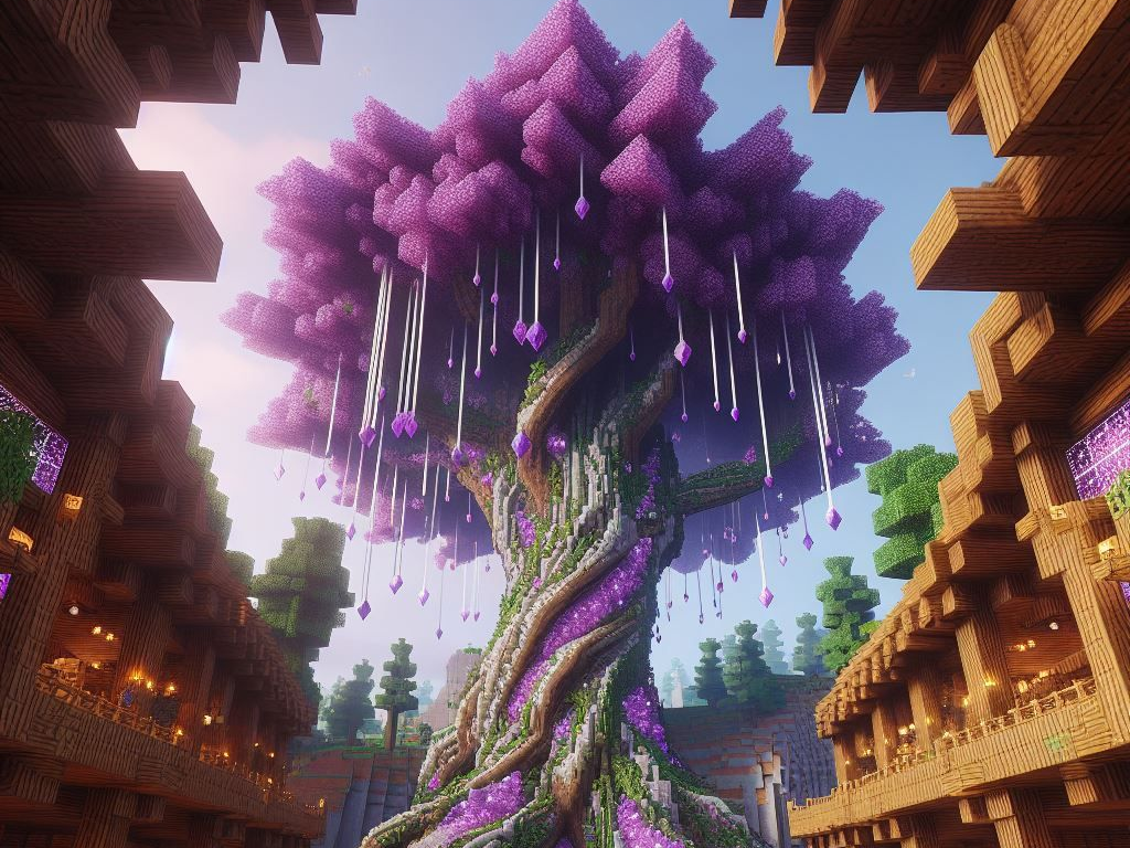 minecraft fantasy tree house