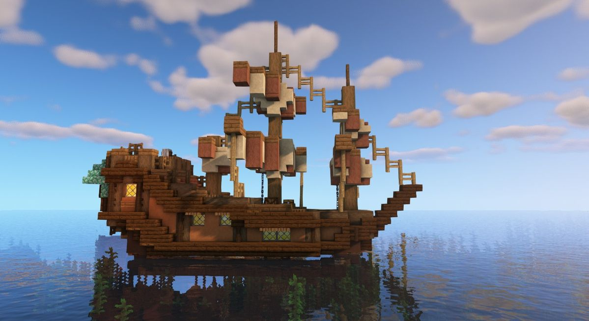 pirate ship base idea minecraft